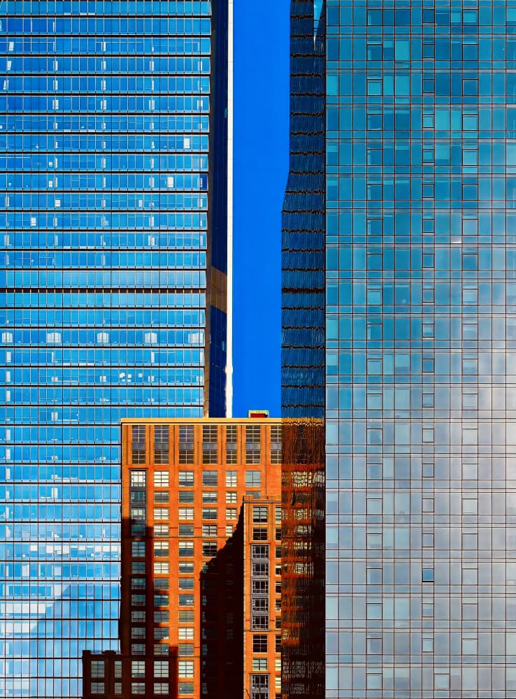 Colorful Urban Geometry by Arnon Orbach — canvas wall art