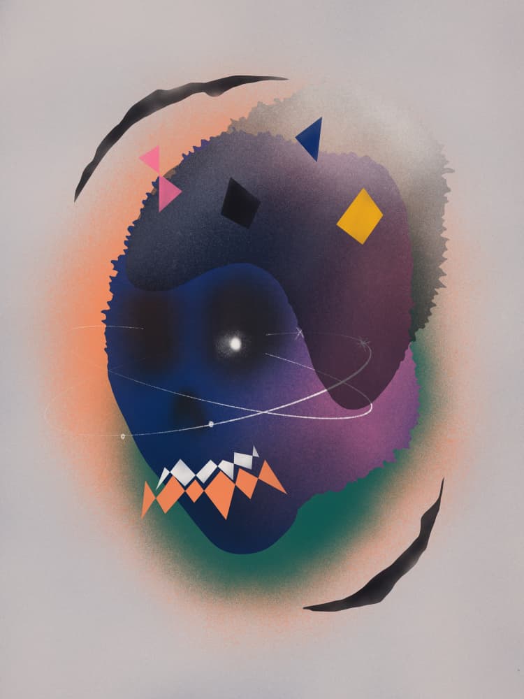 Vibrant Cosmic Abstract by Little Dean — canvas wall art