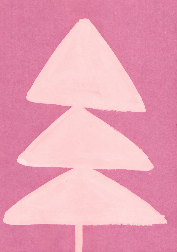 Pink Holiday Tree by Santhosh ch — canvas wall art