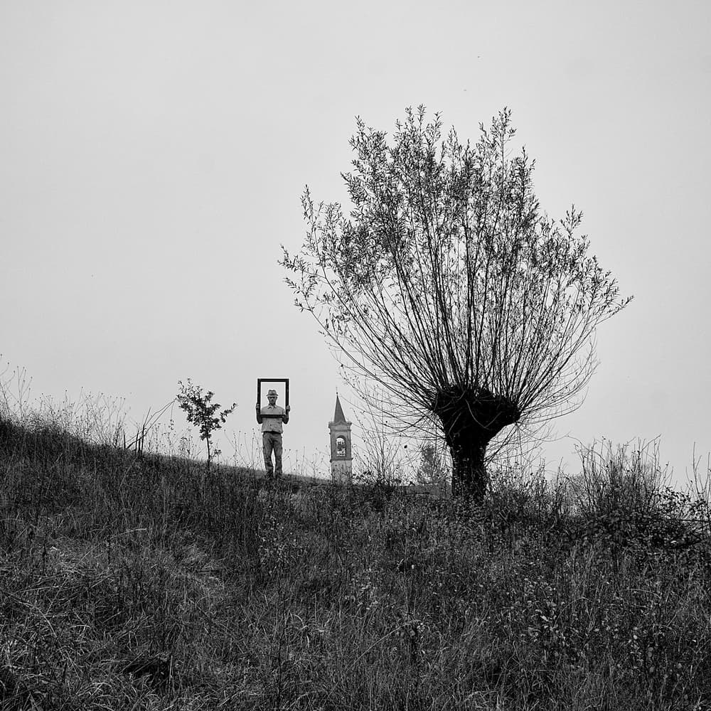 Man Framing the View by Carlo Ferrara — canvas wall art