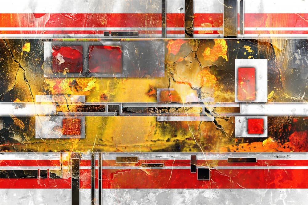 Urban Grunge Geometry by Rafal Kulik — canvas wall art