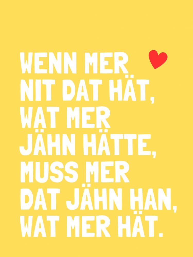 Happy Life German Quote by Ohkimiko — canvas wall art