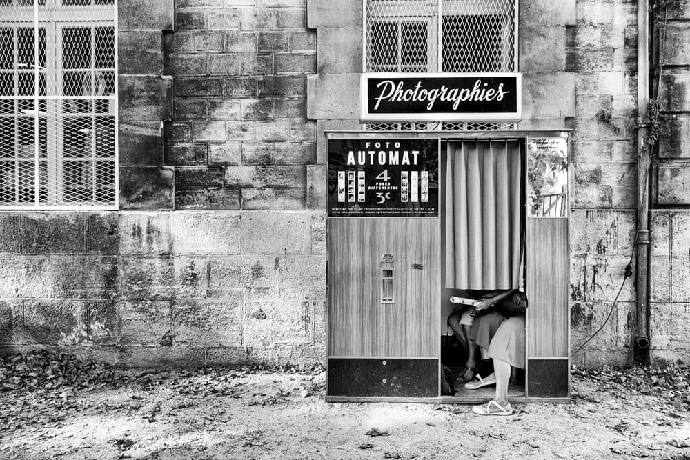 Vintage Street Photo Booth by Massimo Della Latta — canvas wall art