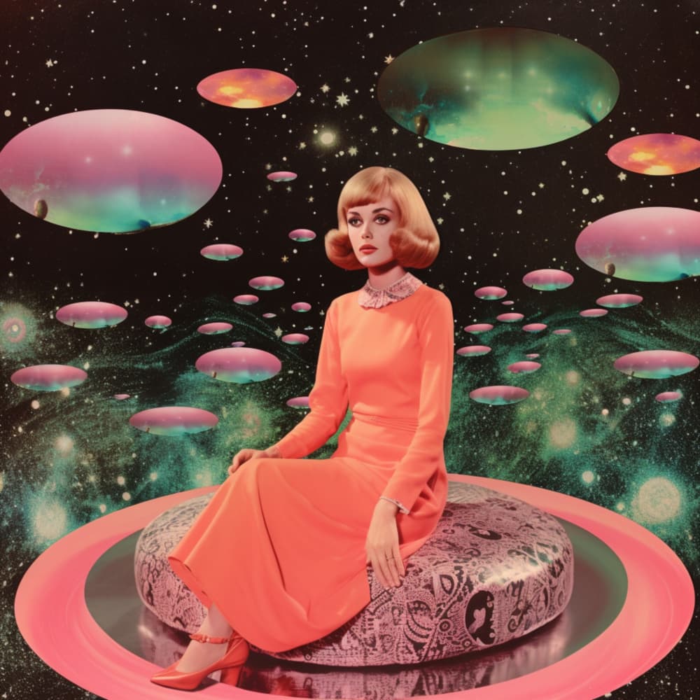 Woman In Retro Space by Samantha Hearn — canvas wall art