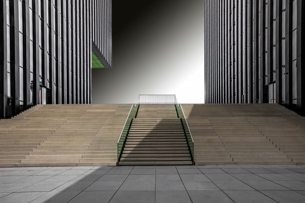 Modern Architectural Ascent by Anita Martin AnnaPileaFotografie — canvas wall art