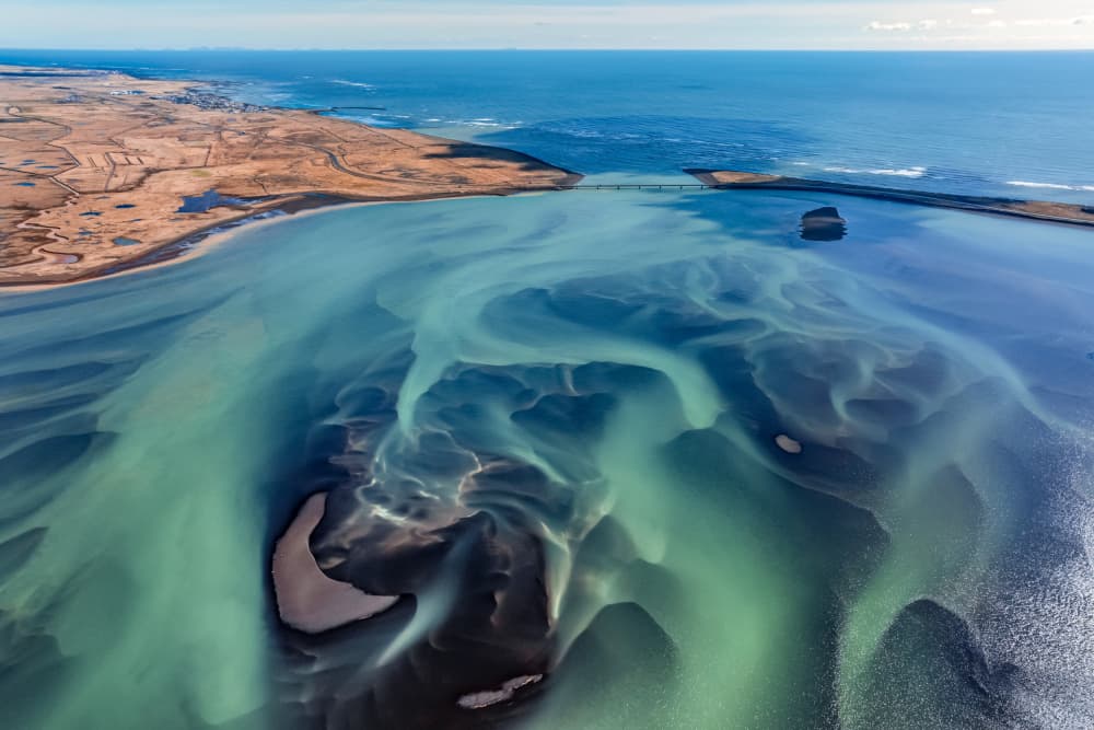 Vibrant River Delta Patterns by Jacek Swiercz — canvas wall art