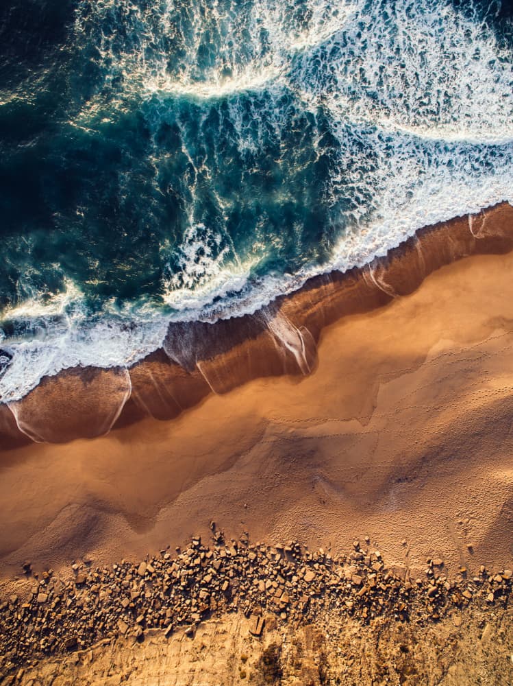 Coastal Waves and Sand by Javier Pardina — canvas wall art
