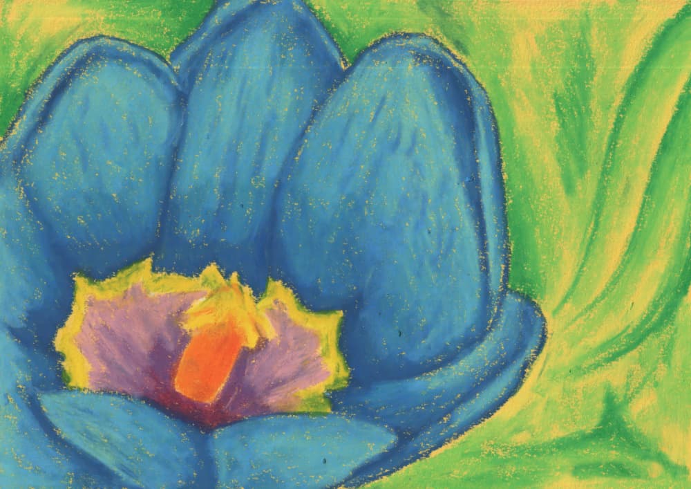 Vibrant Blue Bloom by Kulik — canvas wall art