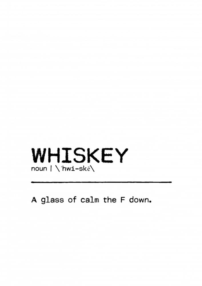 Whiskey Definition Quote by Orara Studio — canvas wall art