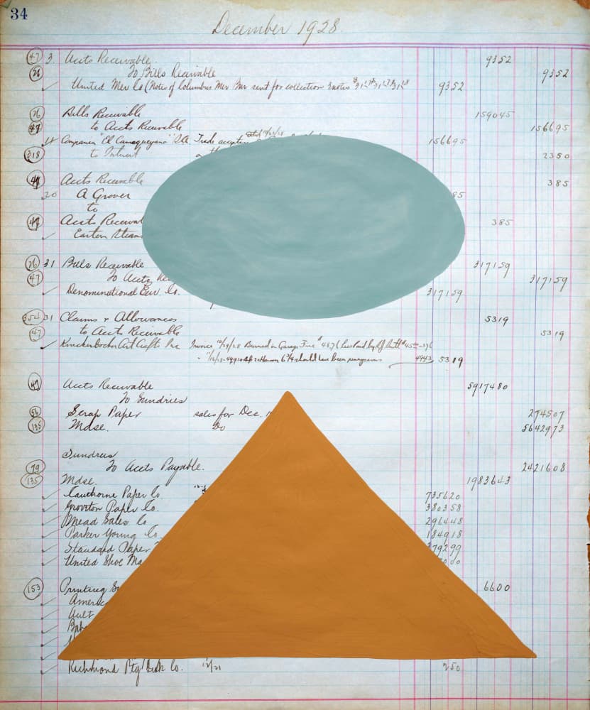 Vintage Ledger Geometric Shapes by Renée Stramel — canvas wall art