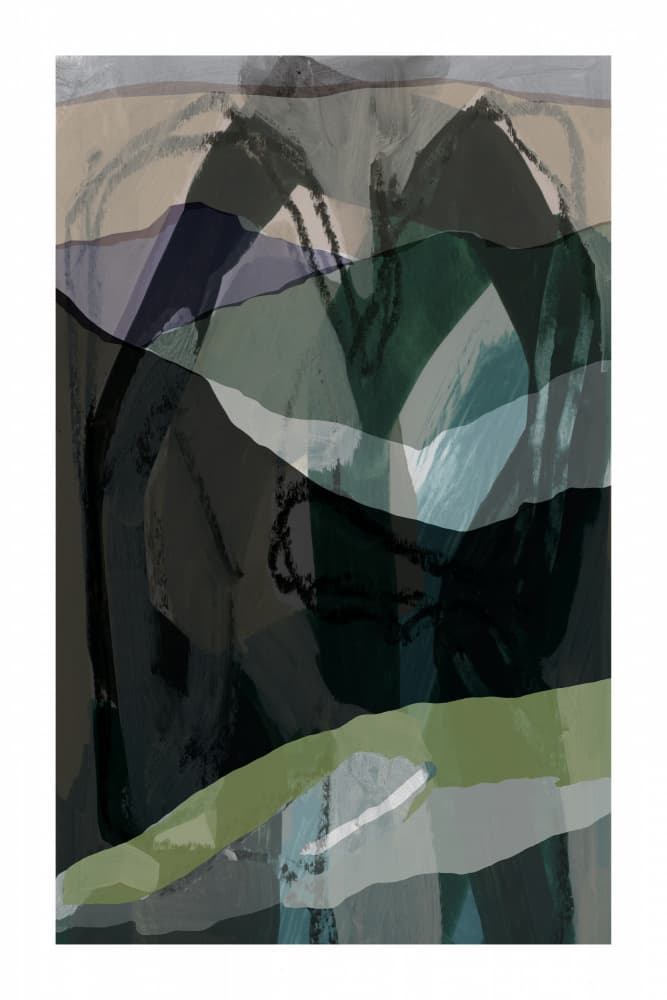 Serene Mountain Layers by cartissi — canvas wall art