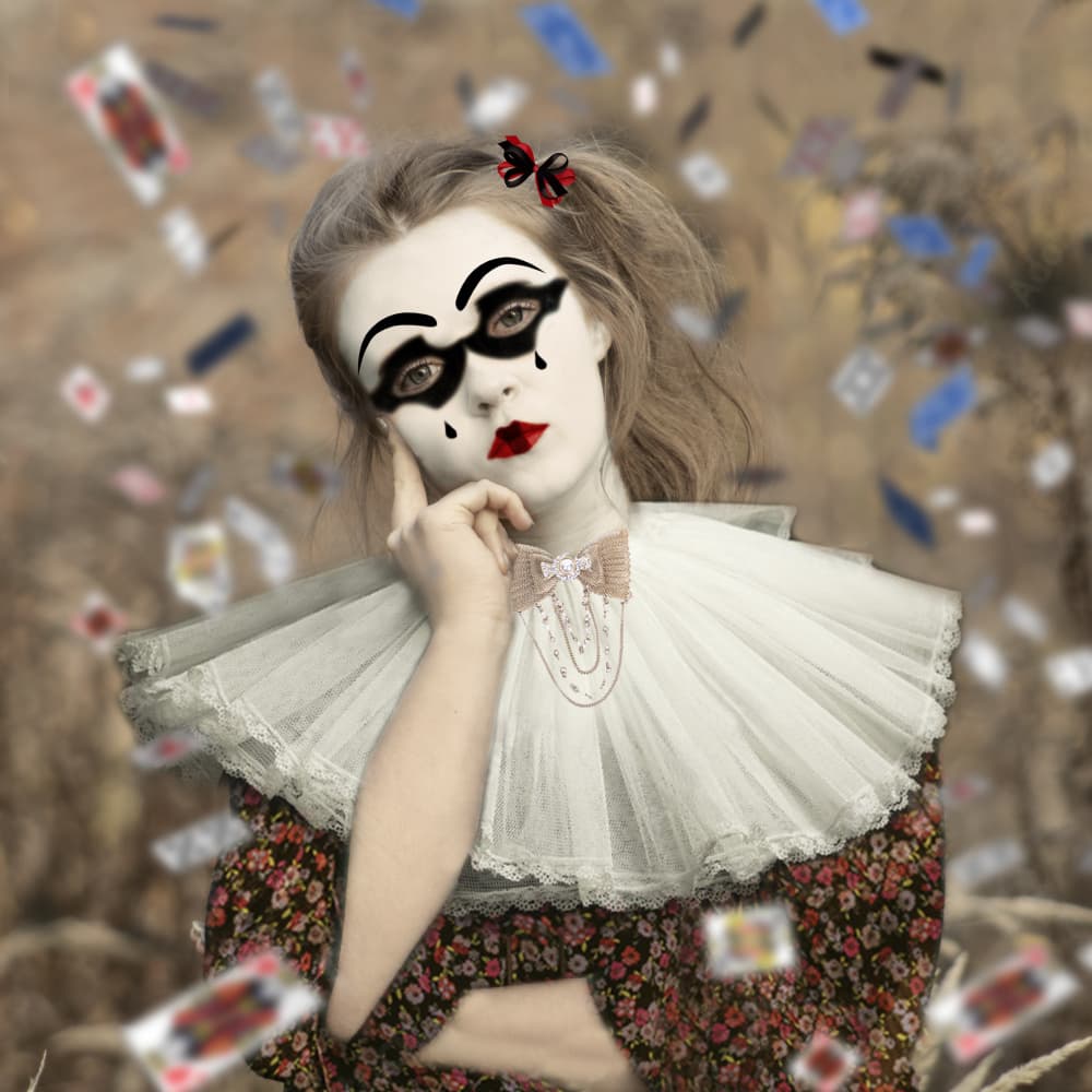 Pensive Masked Woman by Ewa Całkosińska-Kajzer — canvas wall art