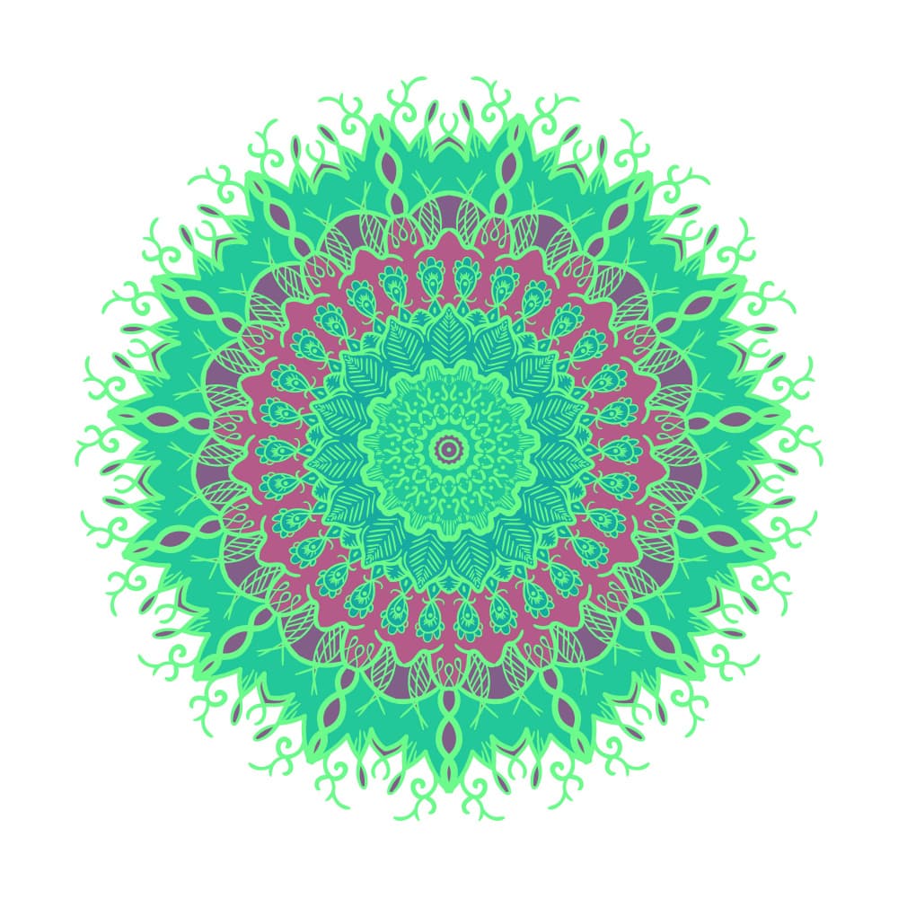 Vibrant Green Mandala by Marika Barsrsind β canvas wall art