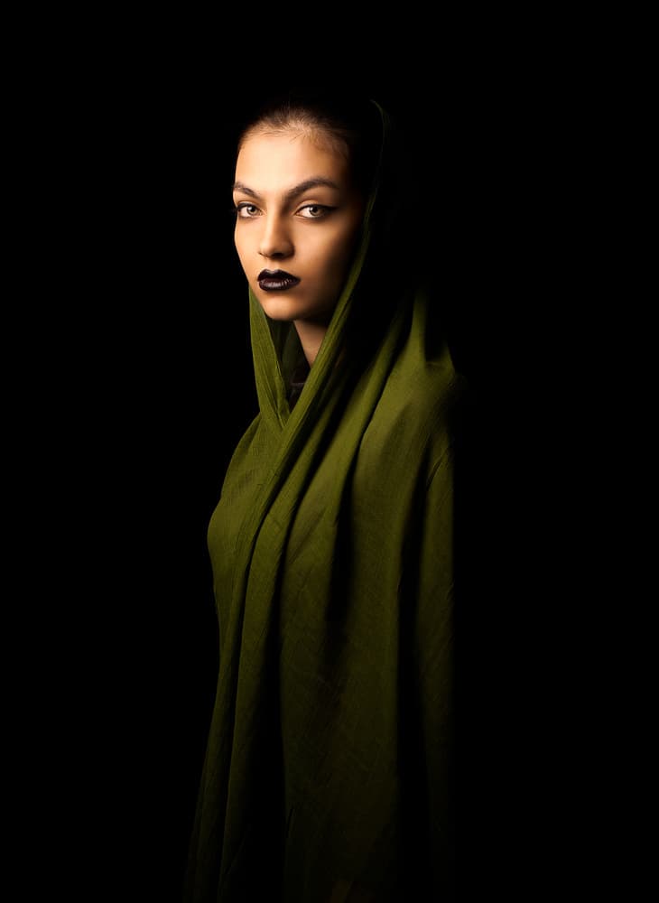 Dark Hooded Portrait by Mehdi Mokhtari — canvas wall art