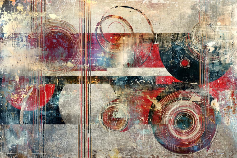 Abstract Art Vintage Illustration 14 by Rafal Kulik — canvas wall art