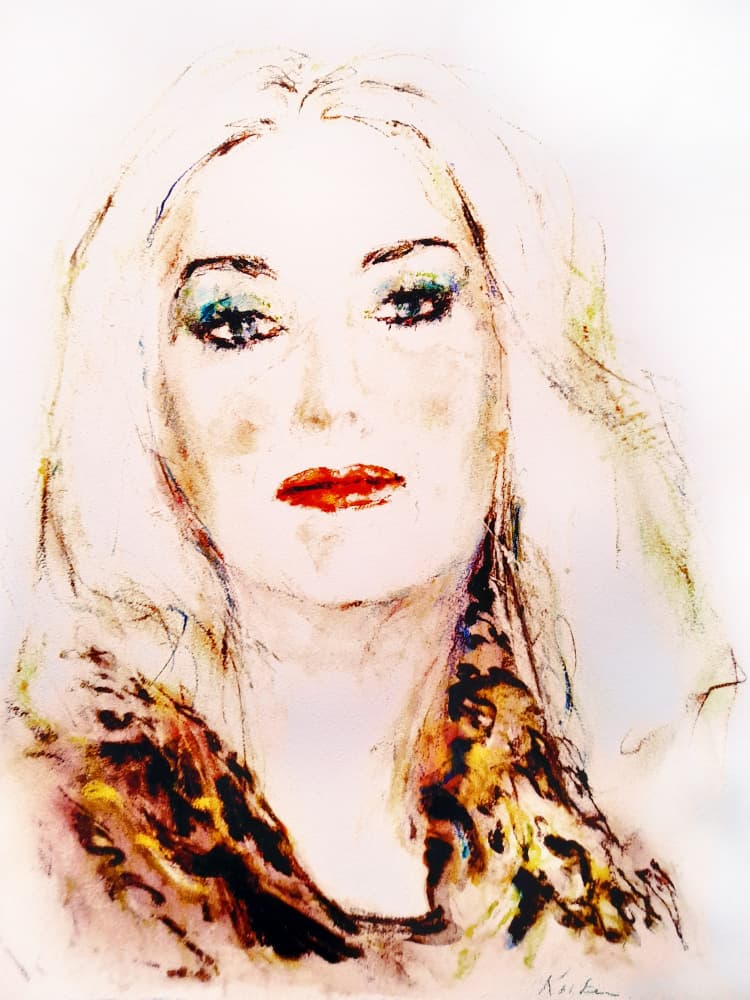Glamorous Blonde Portrait by Hein Kocken — canvas wall art