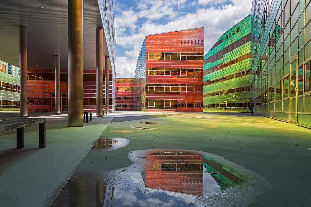 Colorful Urban Geometry by Henk van Maastricht — canvas wall art