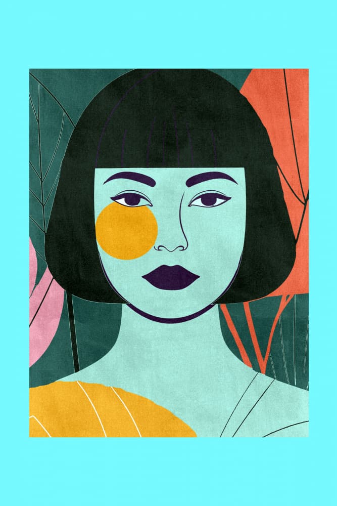 Vibrant Tropical Woman by casa cartissi — canvas wall art