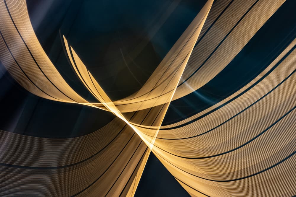 Luminous Golden Stream by Franco Tessarolo — canvas wall art