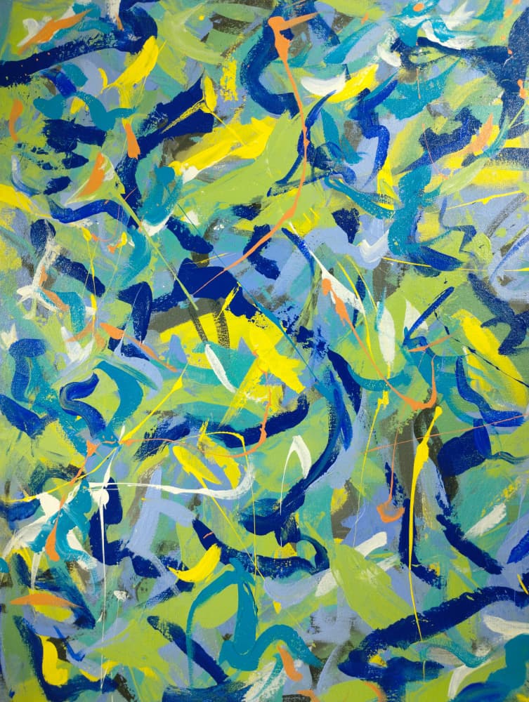 Vibrant Abstract Flow by Michael Cross — canvas wall art