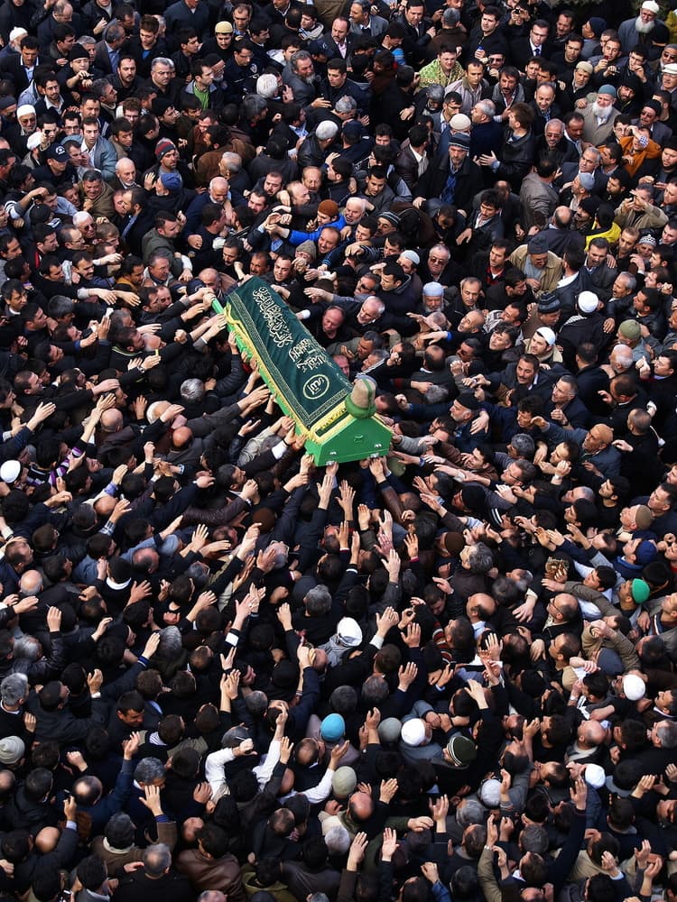 Solemn Funeral Procession by Mustafa Binol — canvas wall art