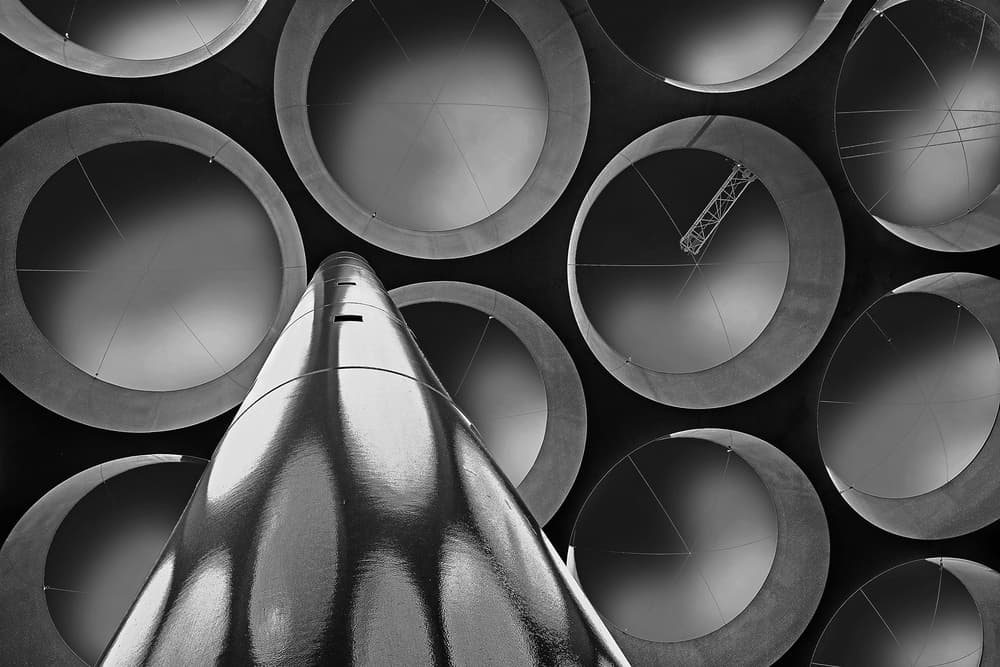 Modern Industrial Circles by Henk van Maastricht — canvas wall art