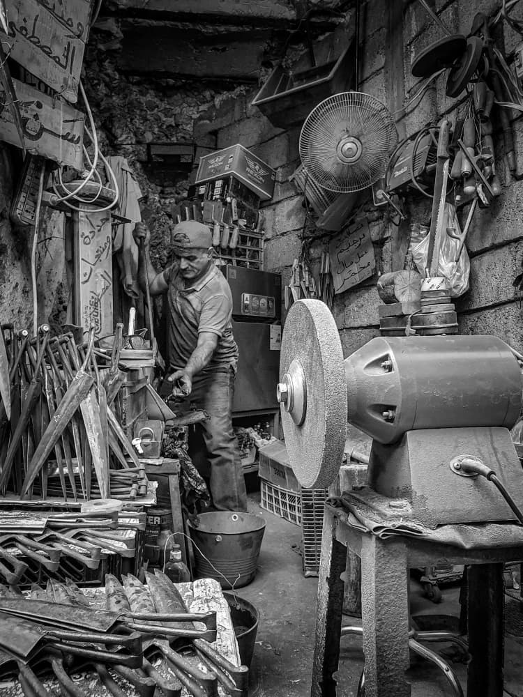 Artisan Grinding Shop by Bashar Alsofey — canvas wall art