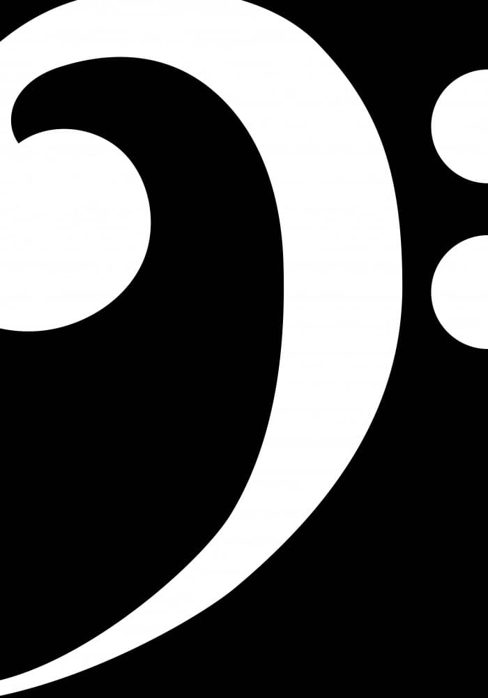 Elegant Bass Clef by Sarah Manovski — canvas wall art