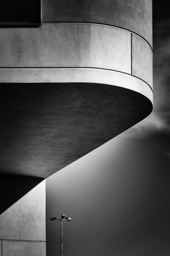 Curved Concrete Shadow by Peter Pfeiffer — canvas wall art