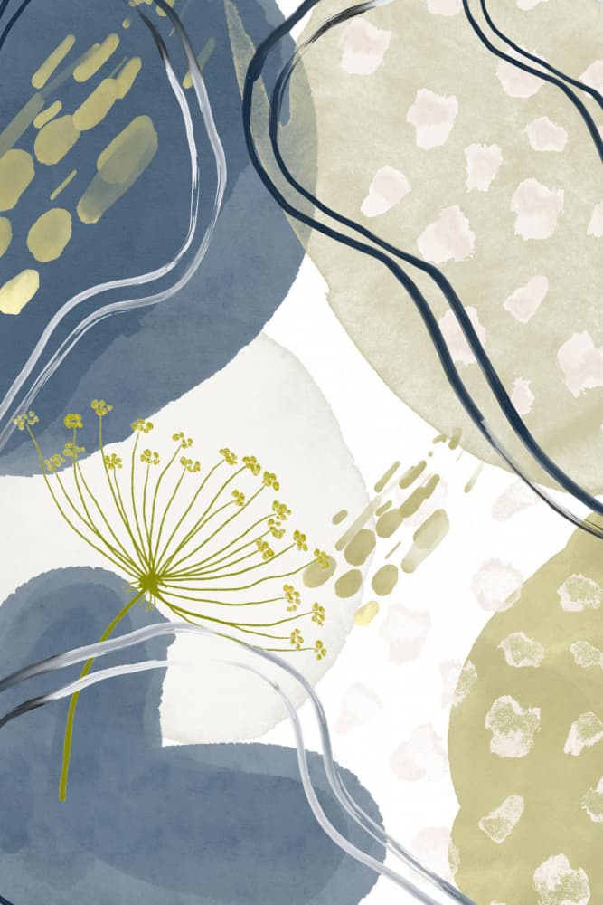 Modern Floral Abstract by Sally Ann Moss — canvas wall art