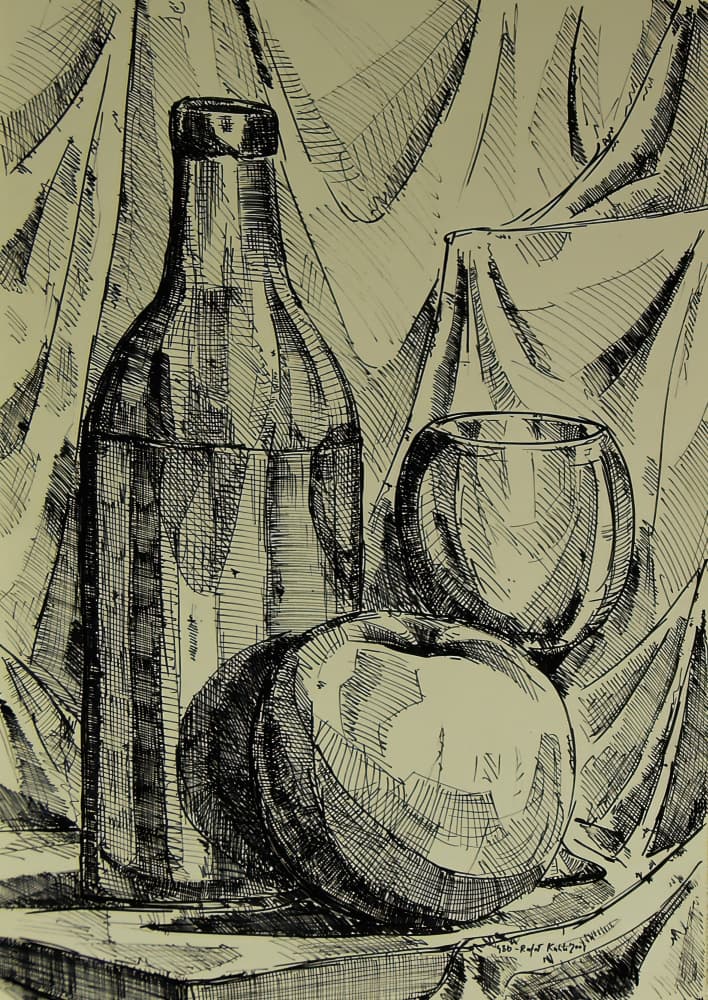 Classic Still Life Sketch by Kulik — canvas wall art
