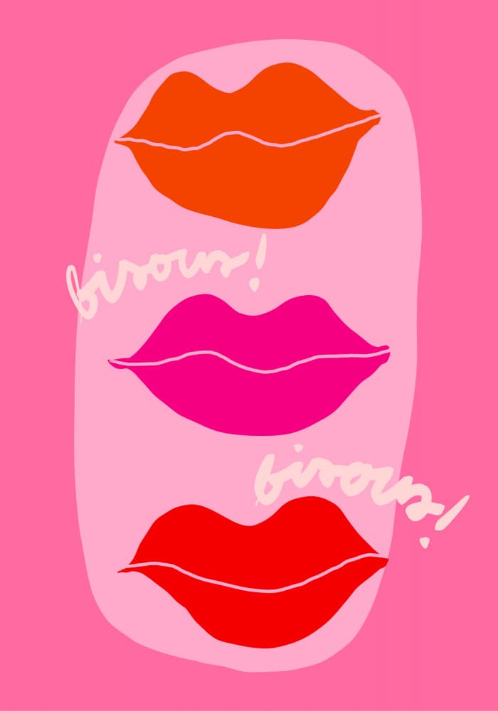 Bisous Bisous! by Athene Fritsch — canvas wall art