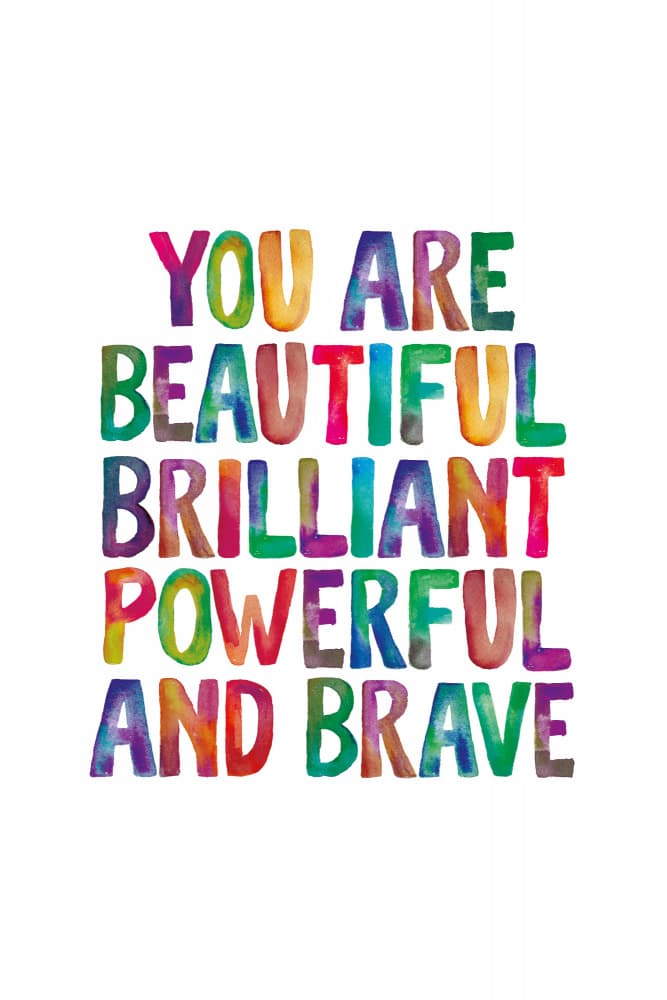 Beautiful Brilliant Brave Message by Brett Wilson — canvas wall art