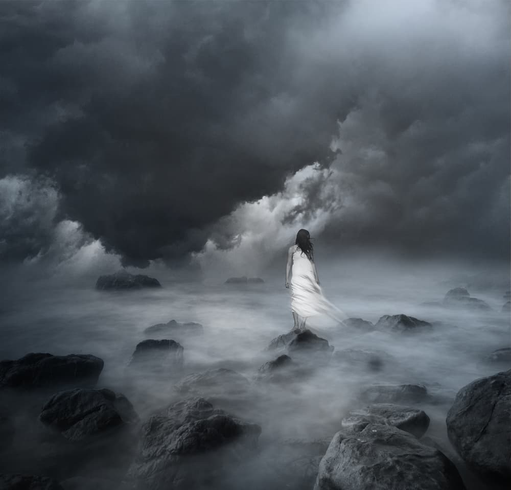 White Dress Storm by Hari Sulistiawan — canvas wall art
