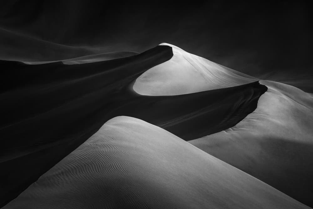Dramatic Dune Contours by Leah Xu — canvas wall art