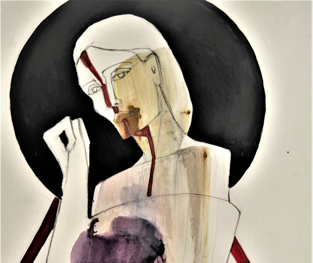 Portrait by Doris Schmitz — canvas wall art