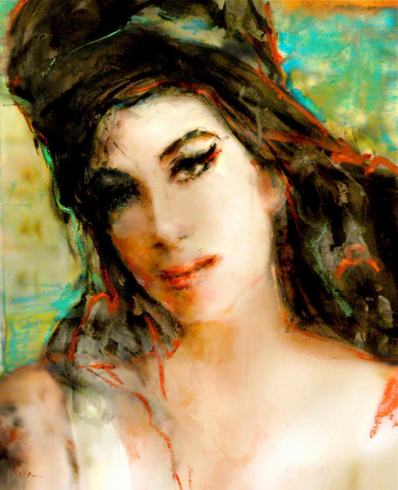 Mysterious Woman Portrait by Hein Kocken — canvas wall art