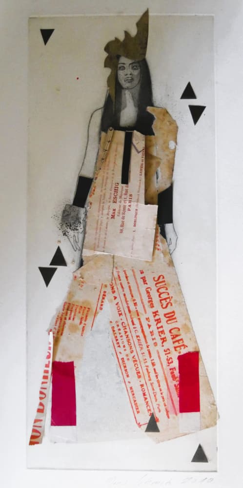 Vintage Fashion Collage by Doris Schmitz — canvas wall art