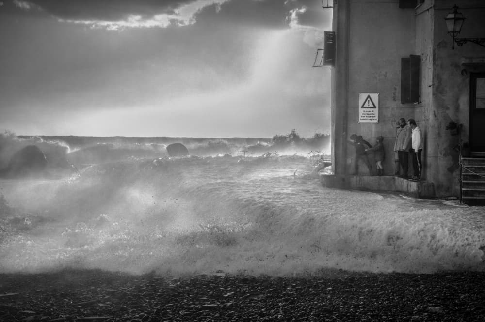 Stormy Sea Watchers by Alessandro Traverso — canvas wall art