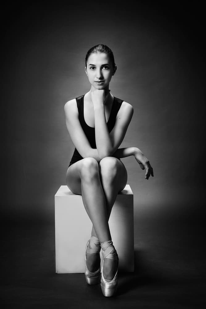 Elegant Ballerina Pose by Alexandr — canvas wall art