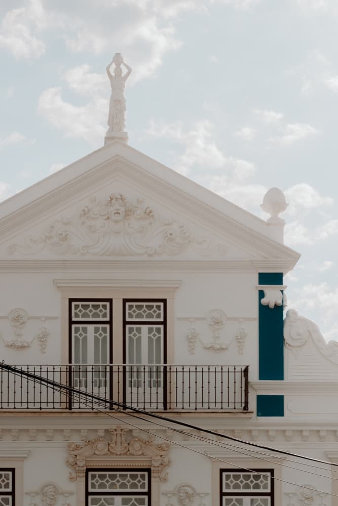 Ornate Building Sculpture by Aimee Giles — canvas wall art
