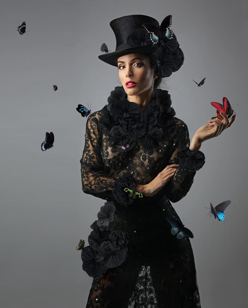 Elegant Butterfly Lady by DDiArte — canvas wall art