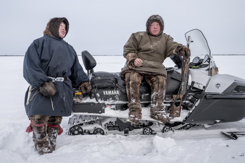 Northern Snowmobile Journey by Marcel Rebro — canvas wall art