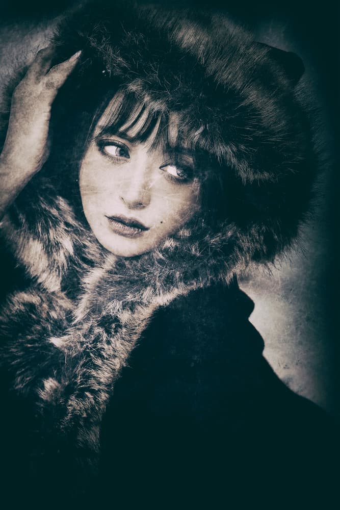 Mysterious Fur Gaze by KOIKI — canvas wall art