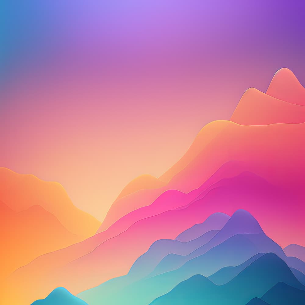 Dreamy Gradient Mountains by Bilge Paksoylu — canvas wall art