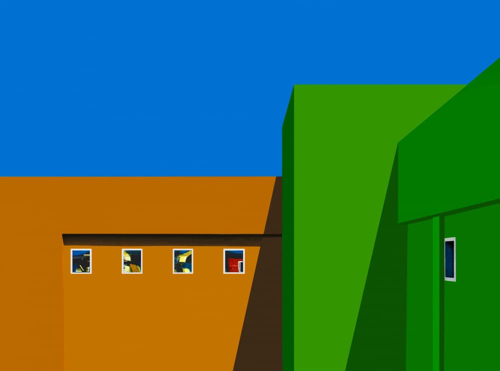 Vibrant Geometric Architecture by Arnon Orbach — canvas wall art