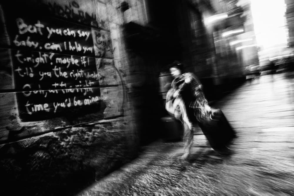 Dark Alley Figure by Antonio Grambone — canvas wall art
