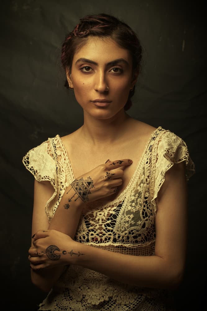 Bohemian Beauty Portrait by Mehdi Mokhtari — canvas wall art