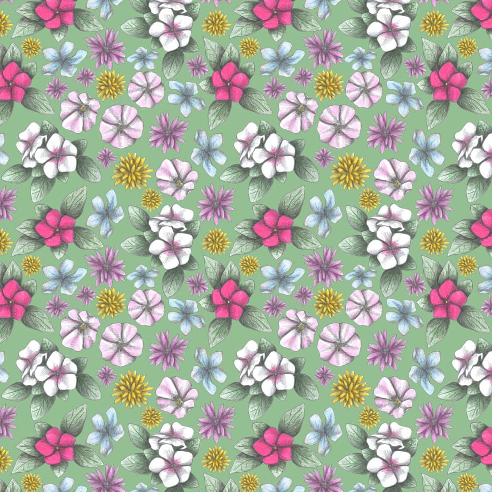 Vibrant Floral Garden by Cecilia Battaini — canvas wall art