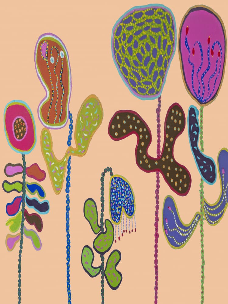 Colorful Abstract Garden by Helen Joynson — canvas wall art